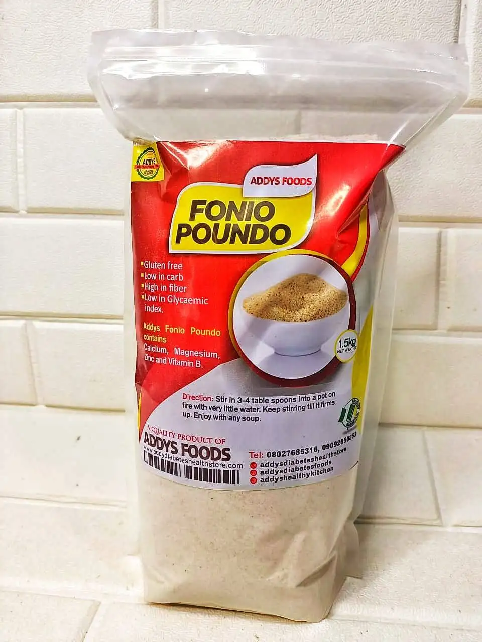 Addys Fonio Poundo (1.5kg) - Image 1