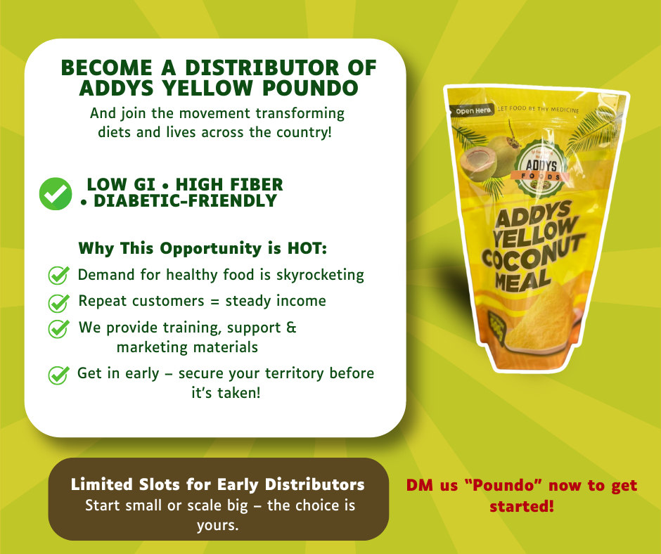 Become a Distributor of Addys Yellow Poundo