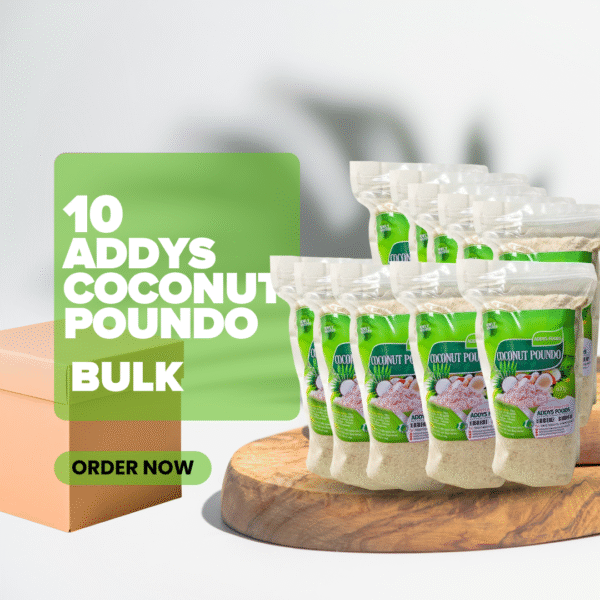 Bulk- 10 Addys Coconut Poundo  (500g) - Image 1