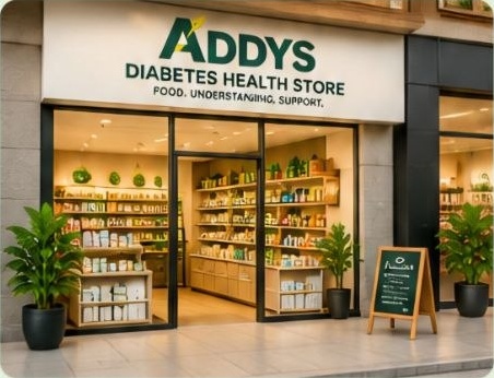 Illustrative concept of Addys Diabetes Health Store's future physical shop